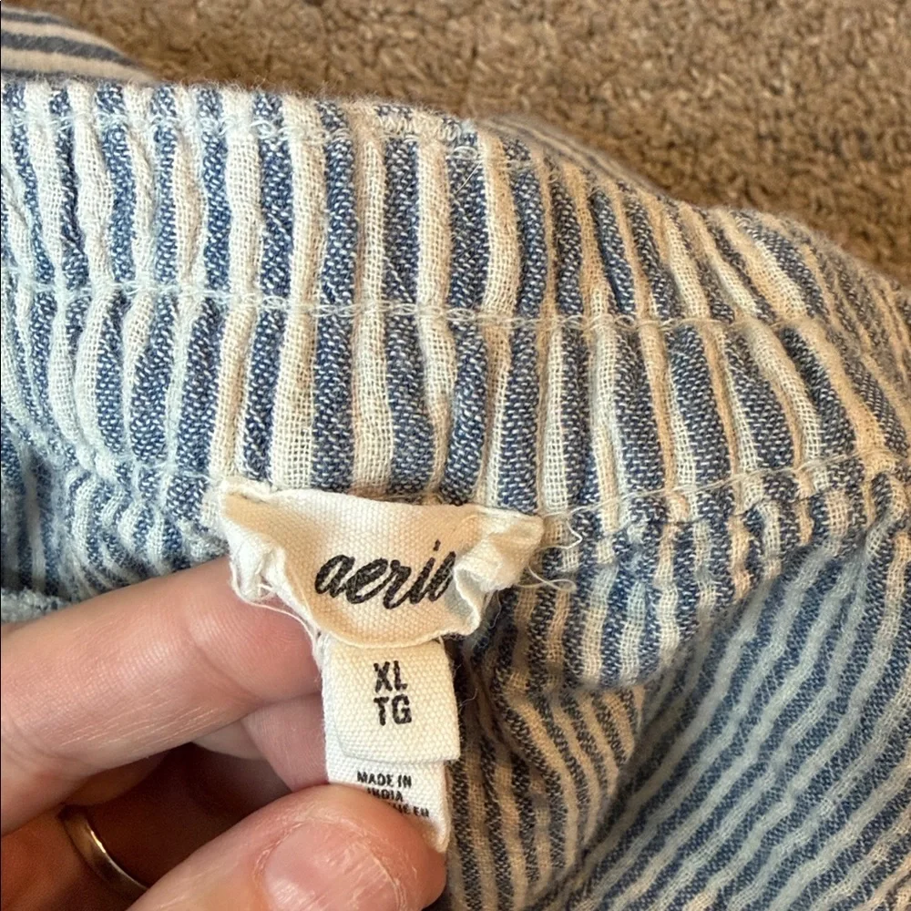 Aerie Blue and White Striped Chinos - Picture 2 of 5